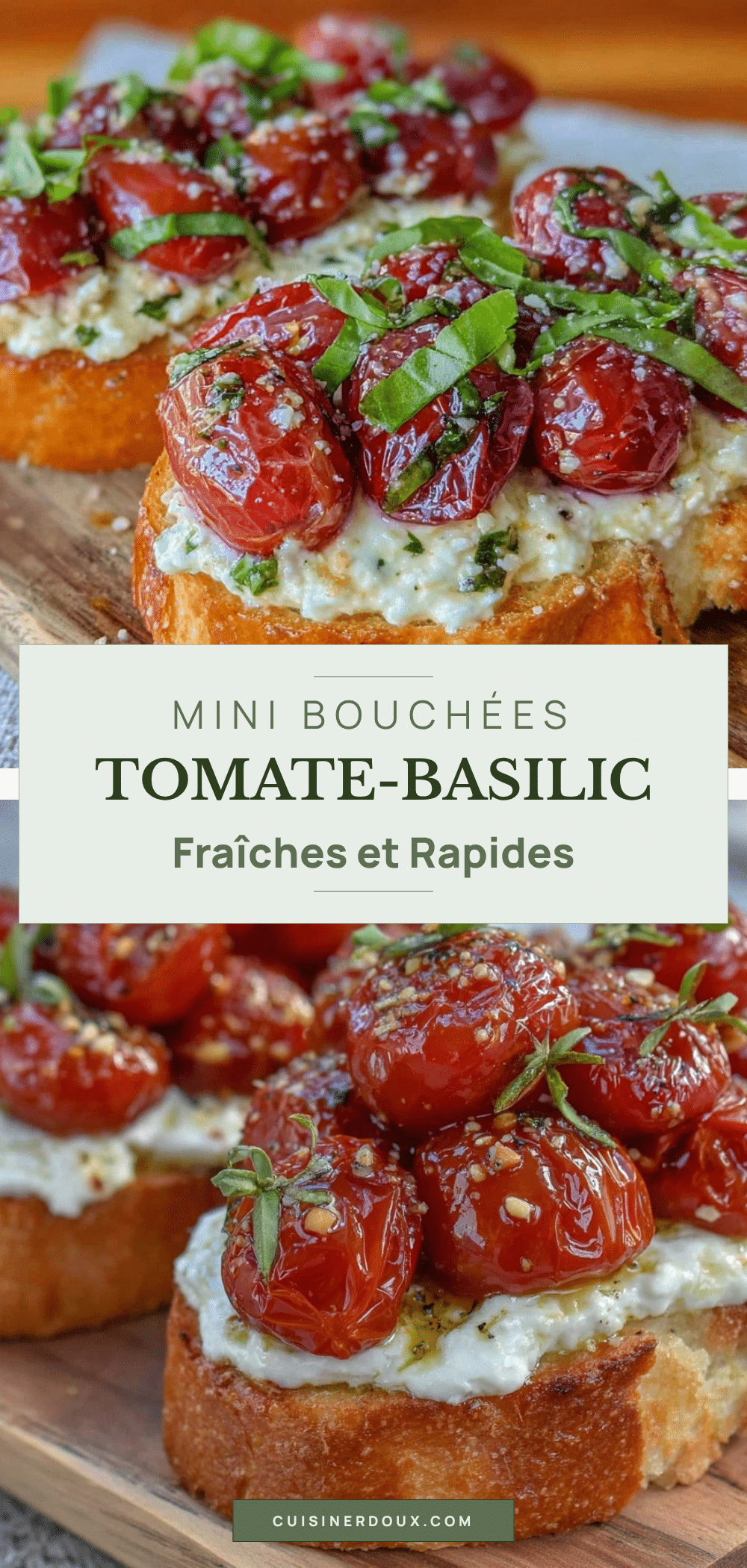 mini bouchées apéro tomate-basilic sans cuisson recipe