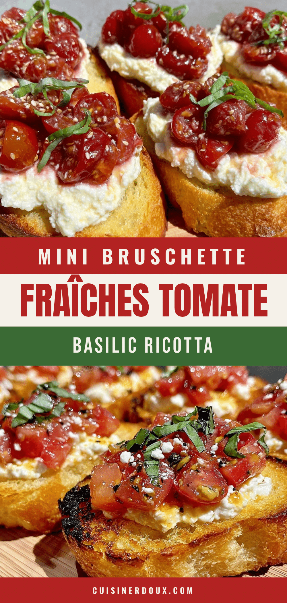 mini bruschette tomate basilic ricotta recipe