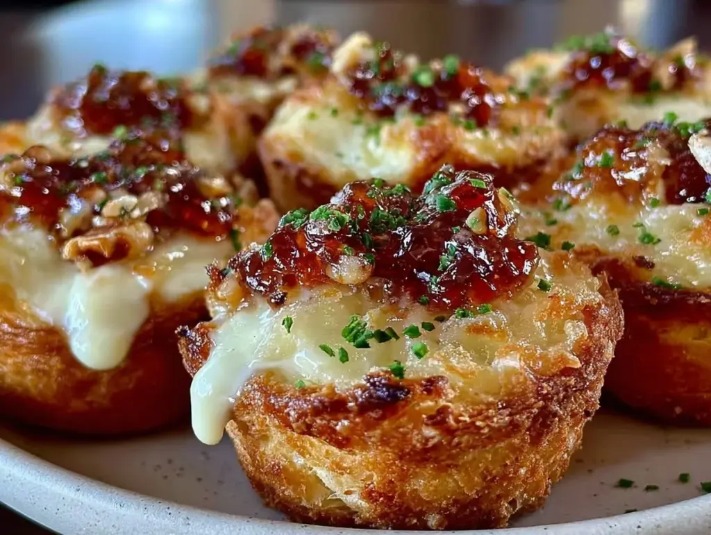 mini coupelles feuilletées au fromage et chutney - featured image