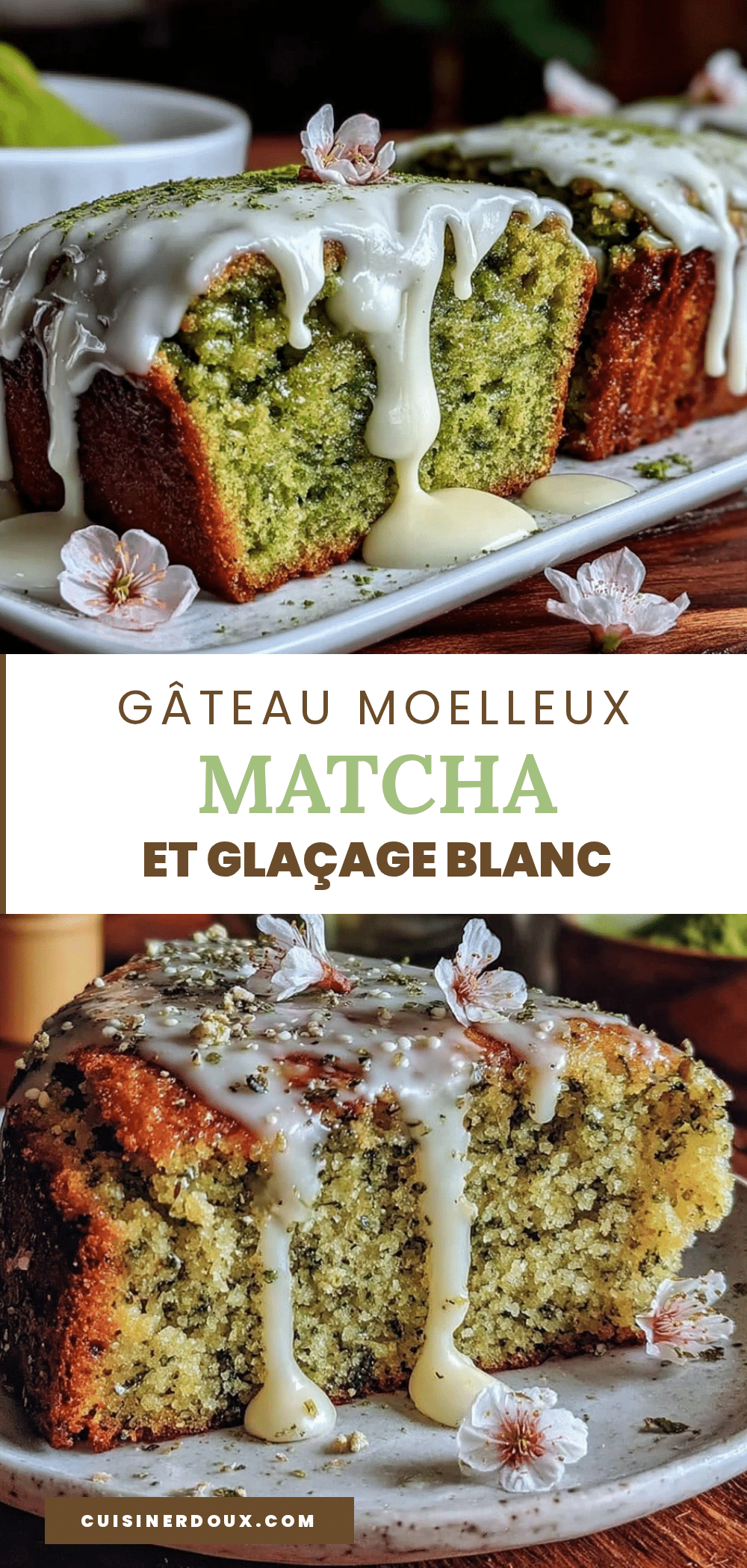 moelleux gâteau au matcha recipe