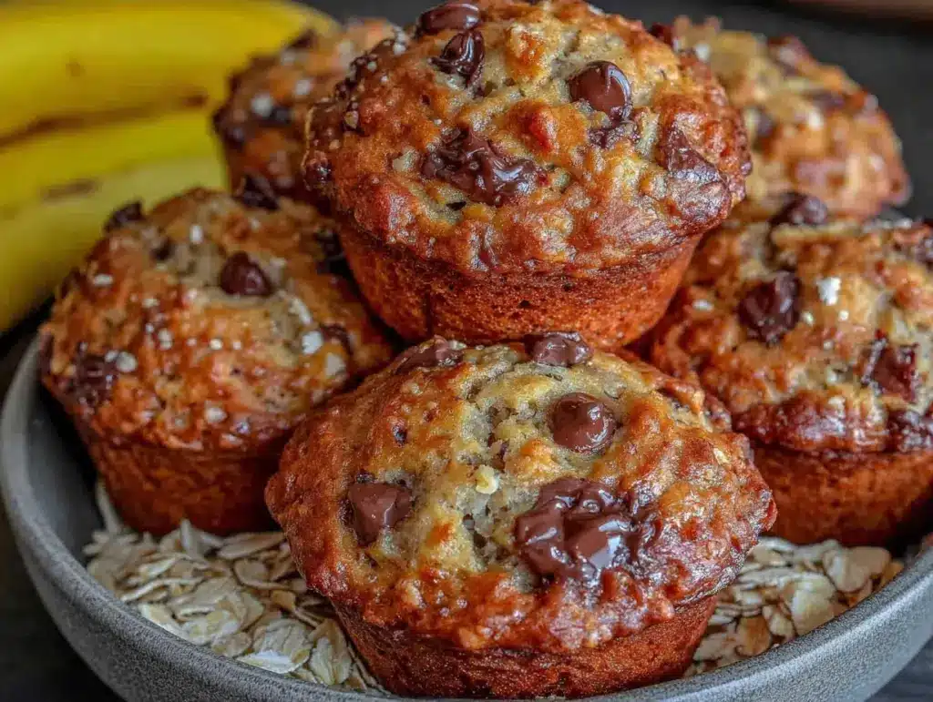 muffins banane chocolat fondants sans mixer - featured image
