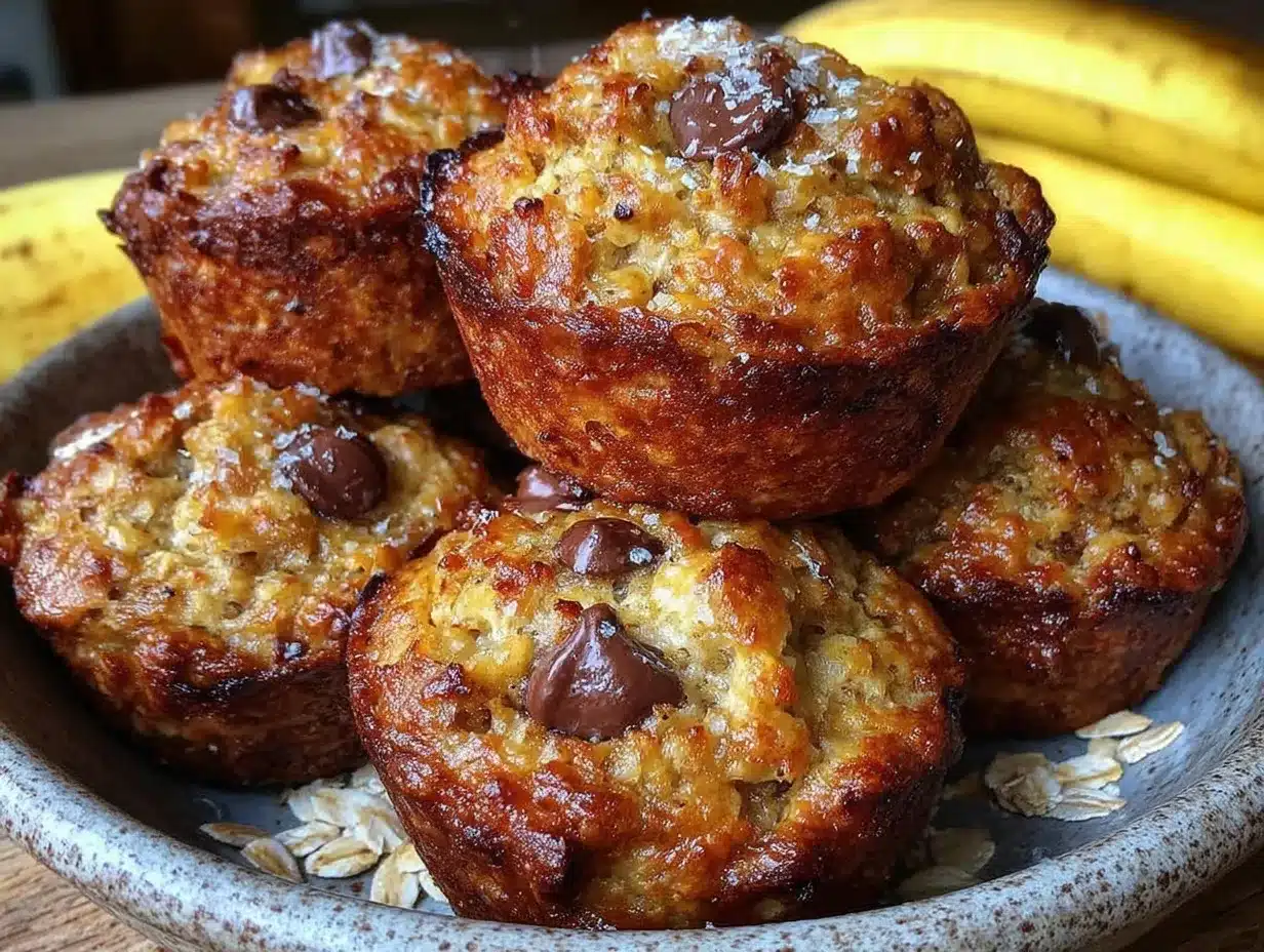 muffins banane chocolat fondants sans mixer preparation steps