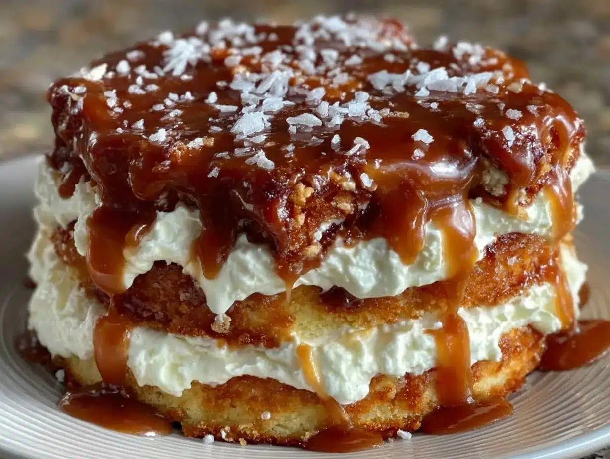 number cake caramel beurre salé preparation steps