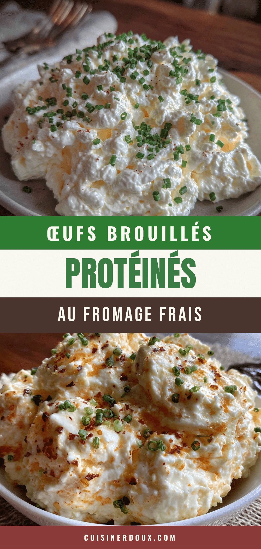 oeufs brouillés protéinés au fromage frais recipe