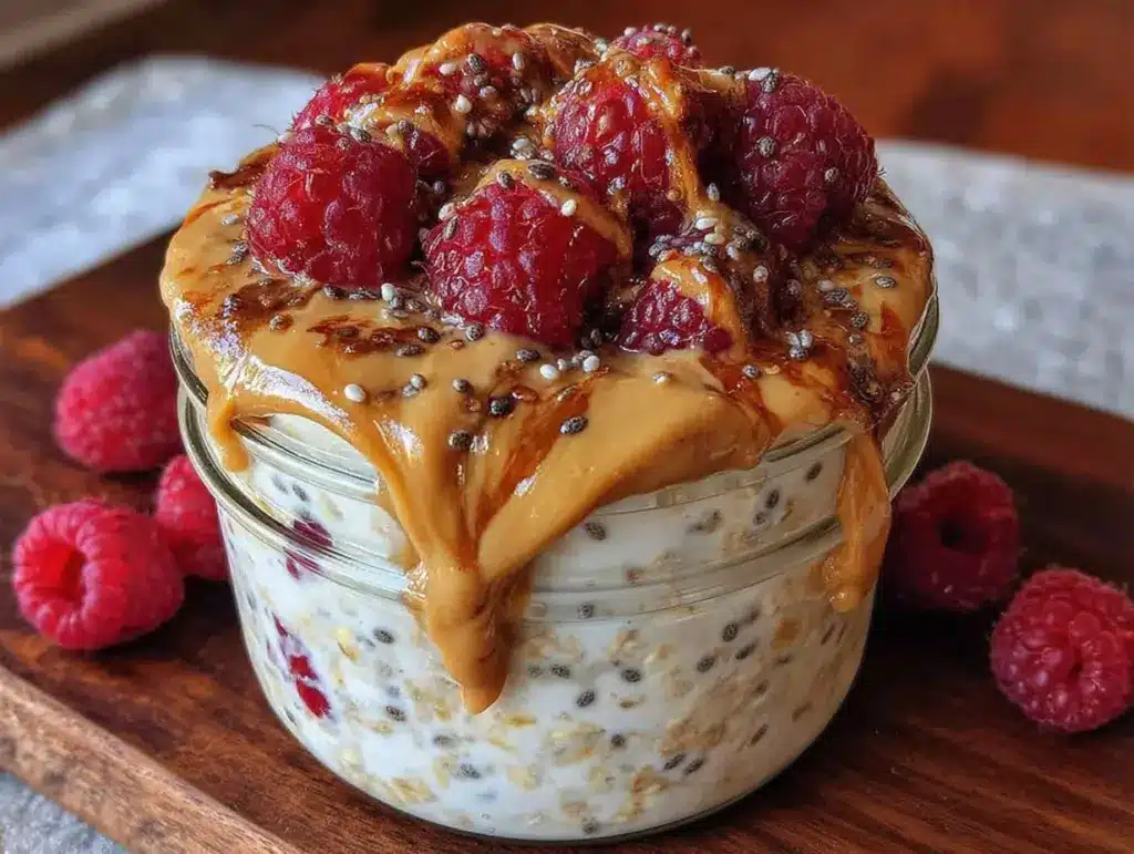 overnight oats framboise - featured image