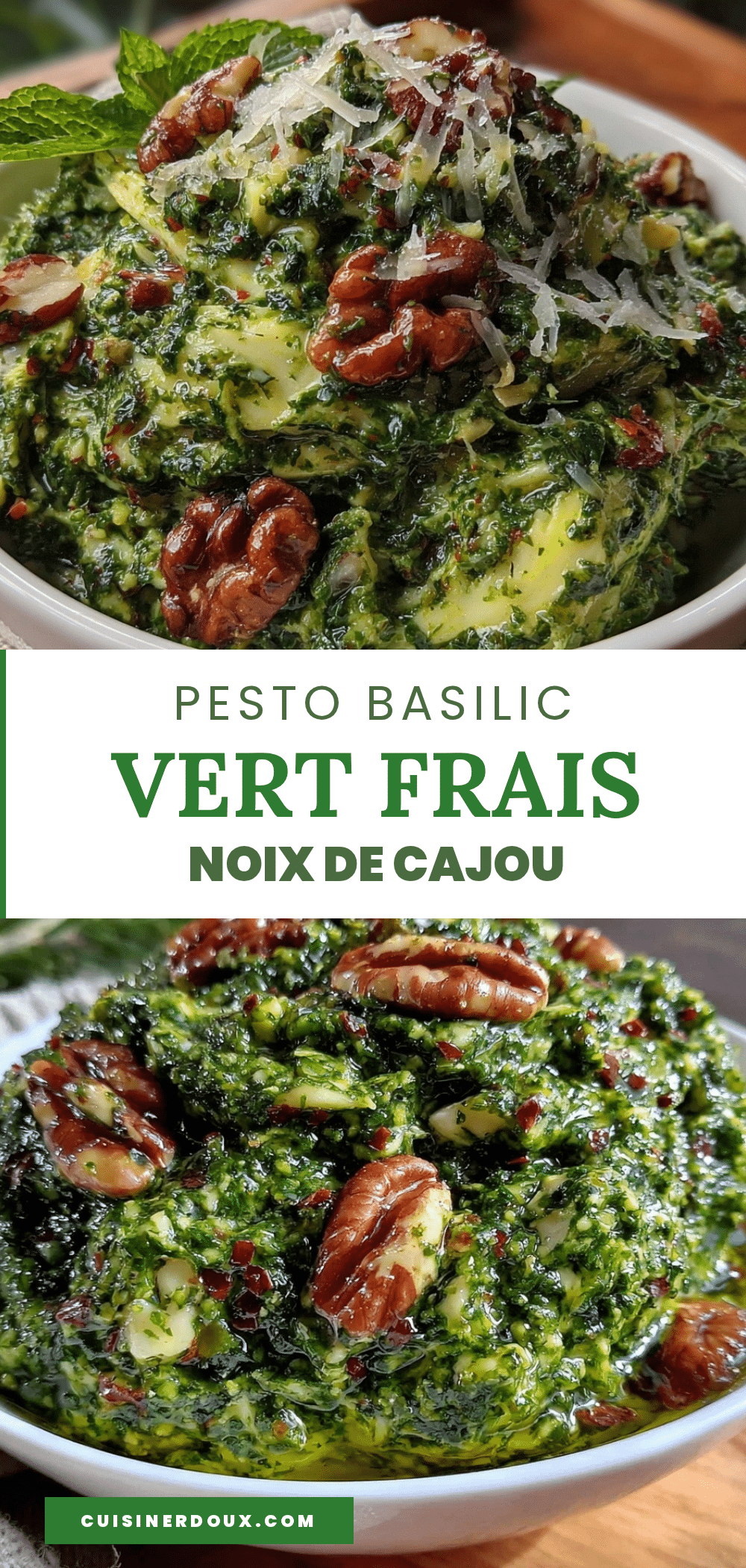 pesto basilic maison aux noix de cajou sans parmesan recipe