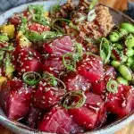 poke bowl thon cru mangue edamame - featured image