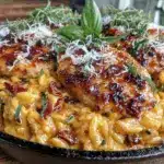 poulet crémeux orzo tomates séchées - featured image