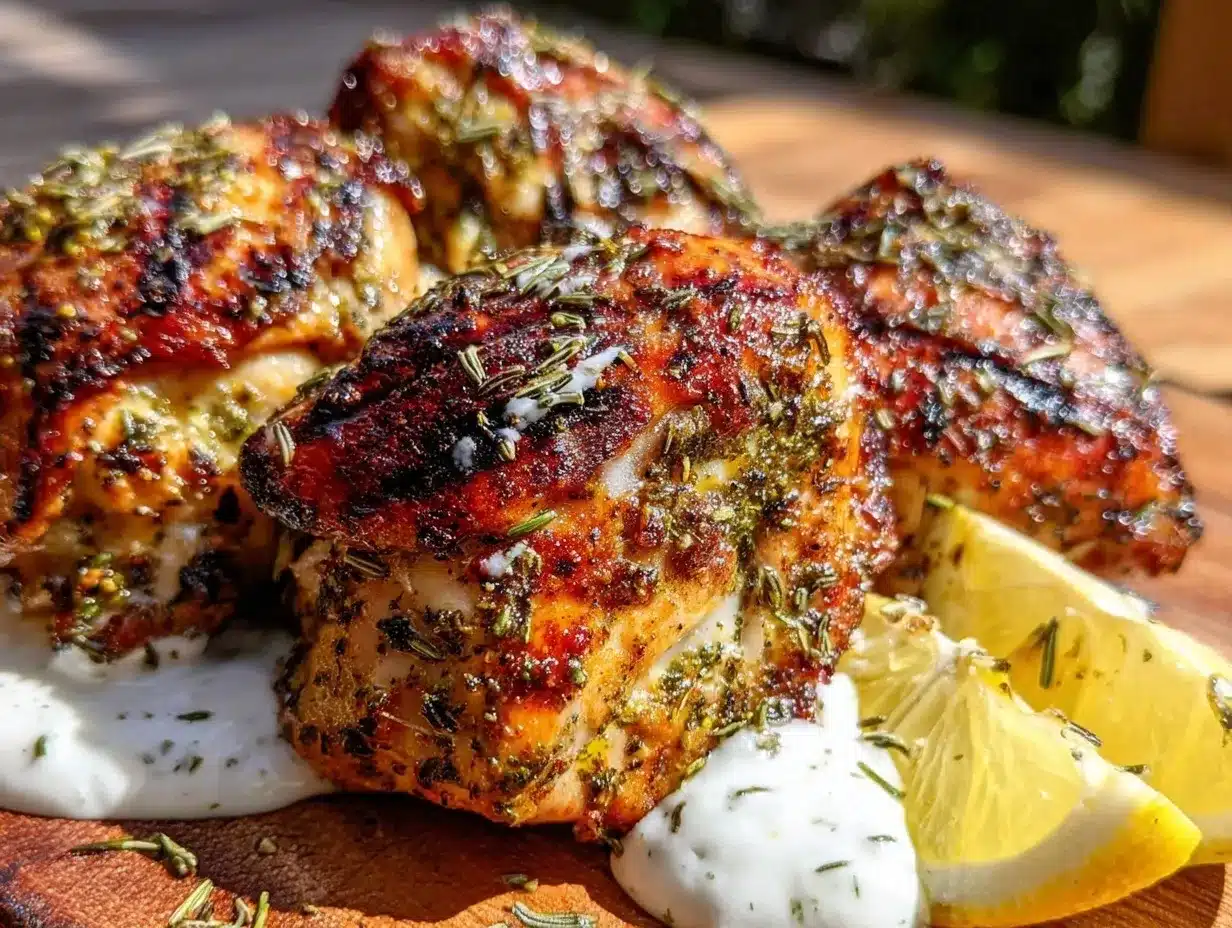 poulet grillé mariné au zaatar citron et yaourt grec preparation steps