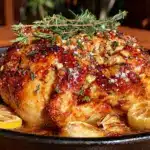 poulet rôti au citron thym et ail en cocotte - featured image