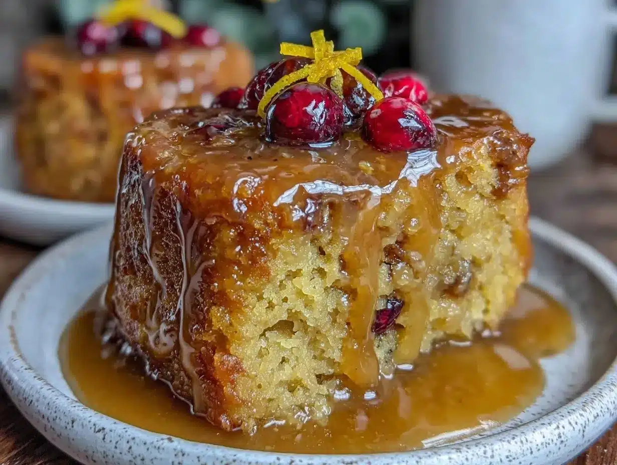 pudding collant orange canneberge preparation steps