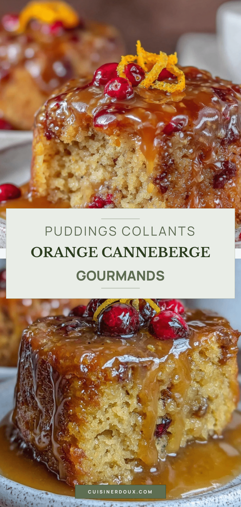 pudding collant orange canneberge recipe