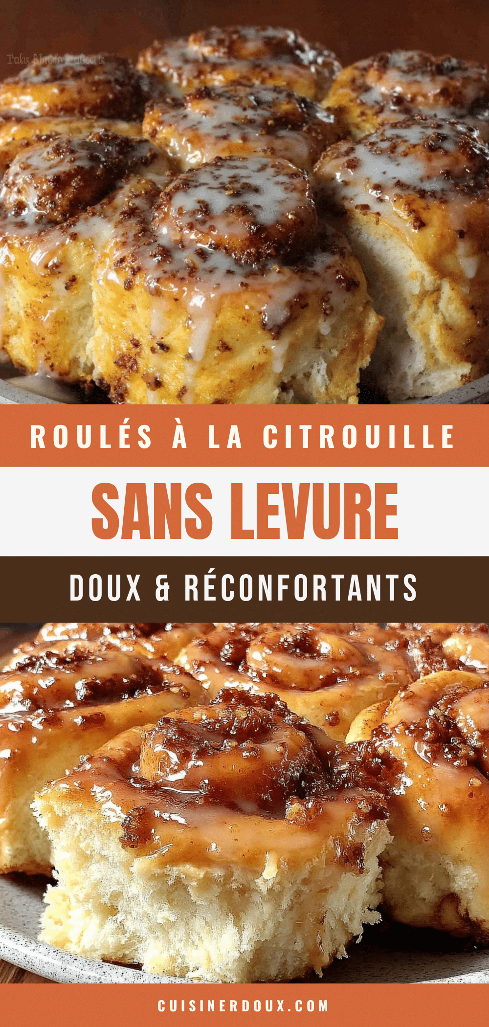 roulés à la citrouille sans levure recipe