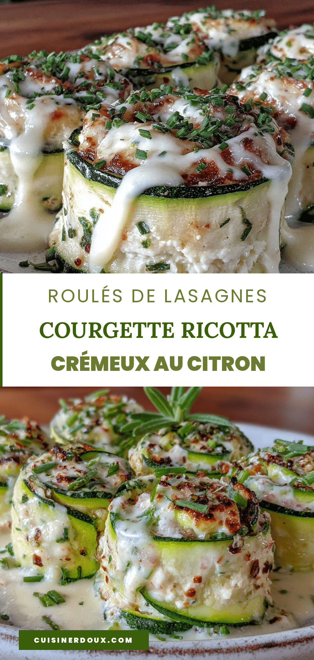 roulés de lasagnes courgette ricotta au citron recipe