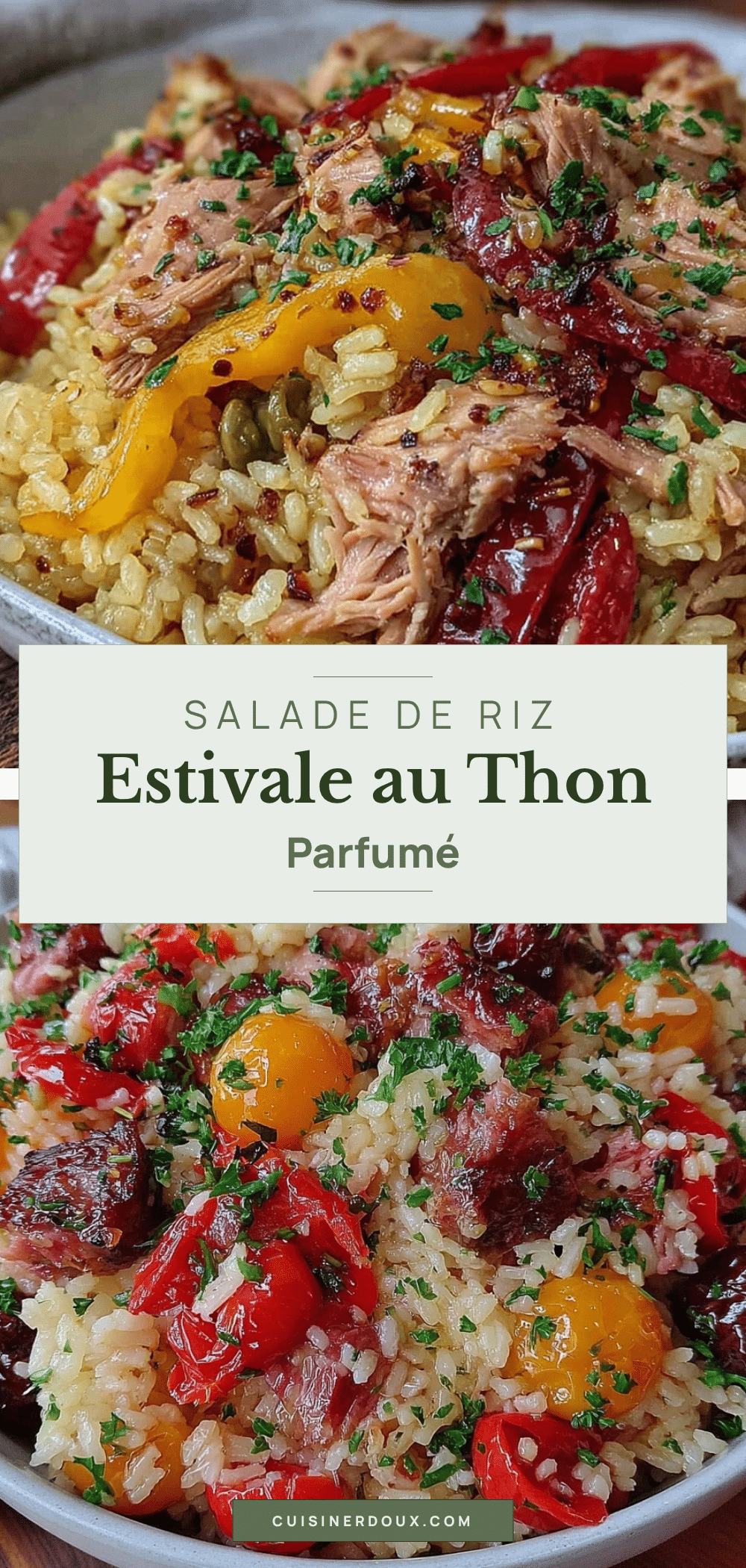 salade de riz au thon et poivrons rôtis recipe