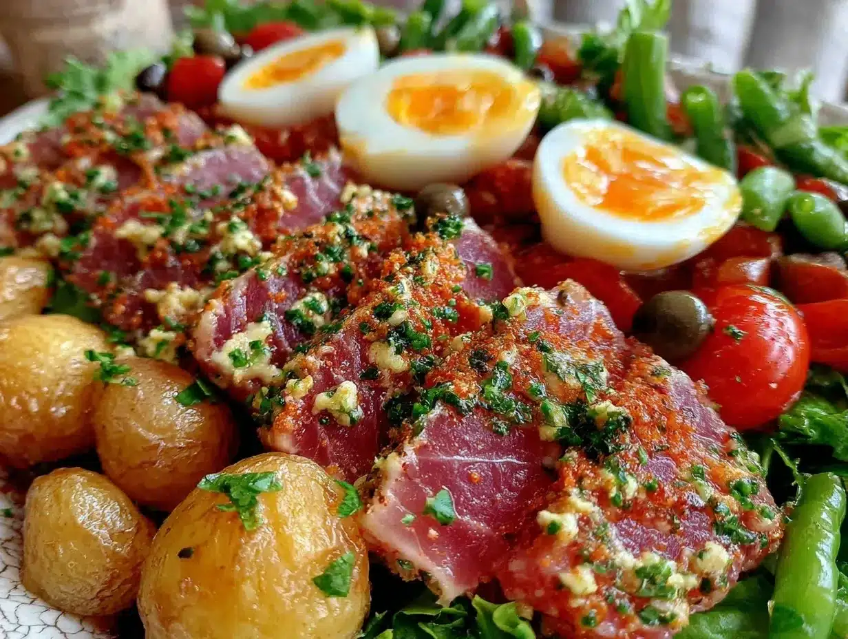 salade niçoise au thon frais preparation steps