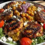 salade poulet grillé pois chiches feta - featured image