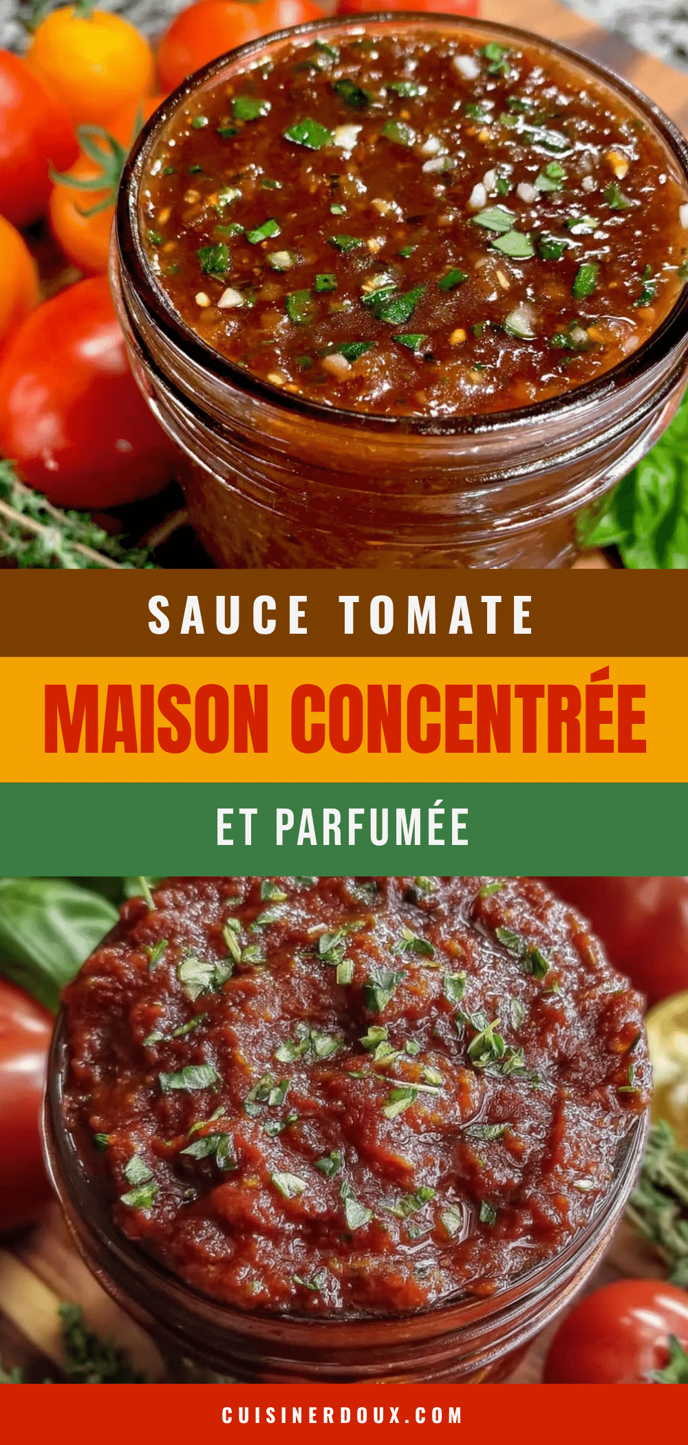 sauce tomate maison concentrée aux herbes fraîches recipe