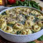 soupe crémeuse tortellini épinards - featured image