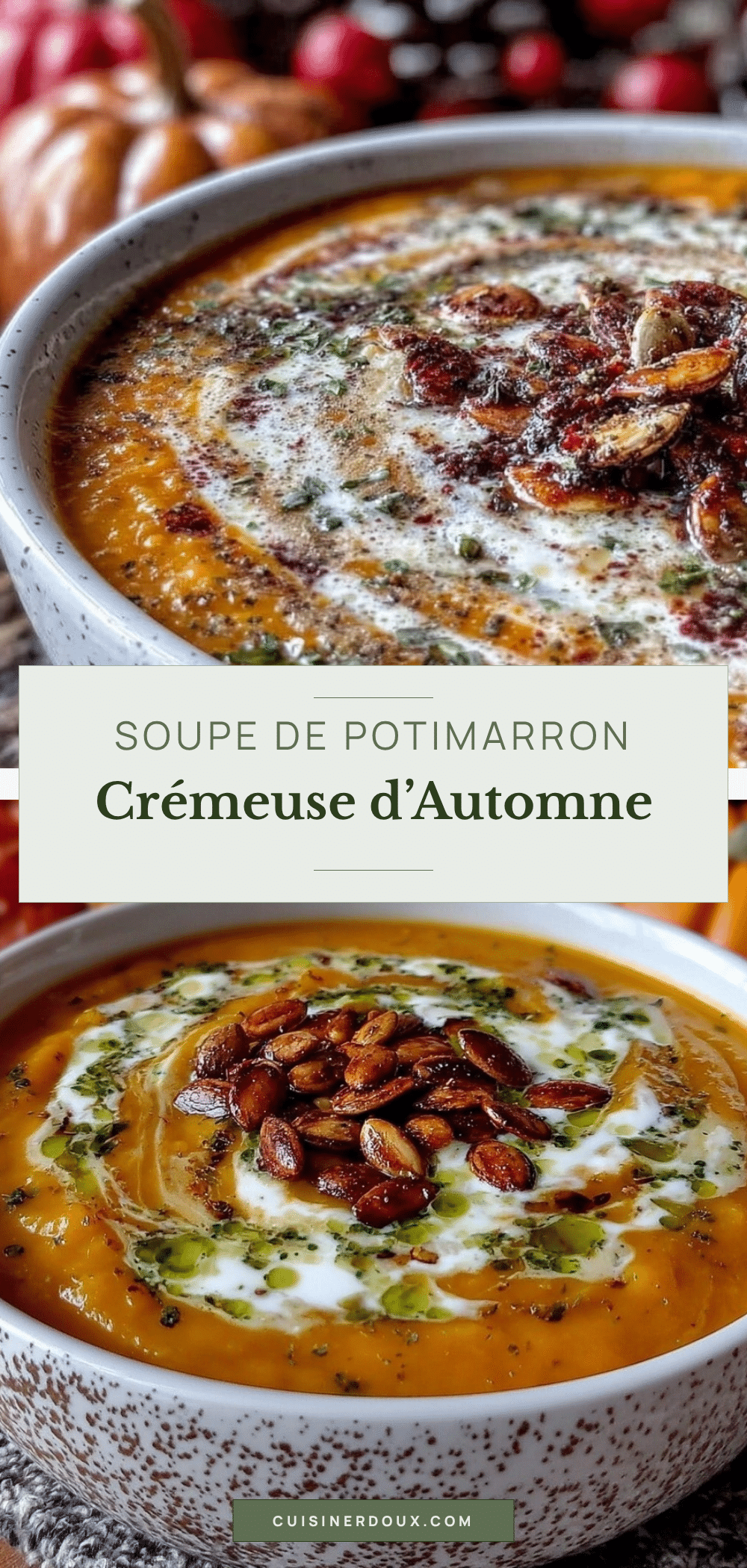 soupe de potimarron automnale recipe
