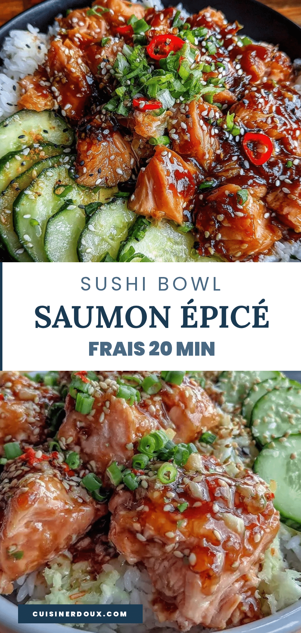 sushi bowl au saumon épicé recipe