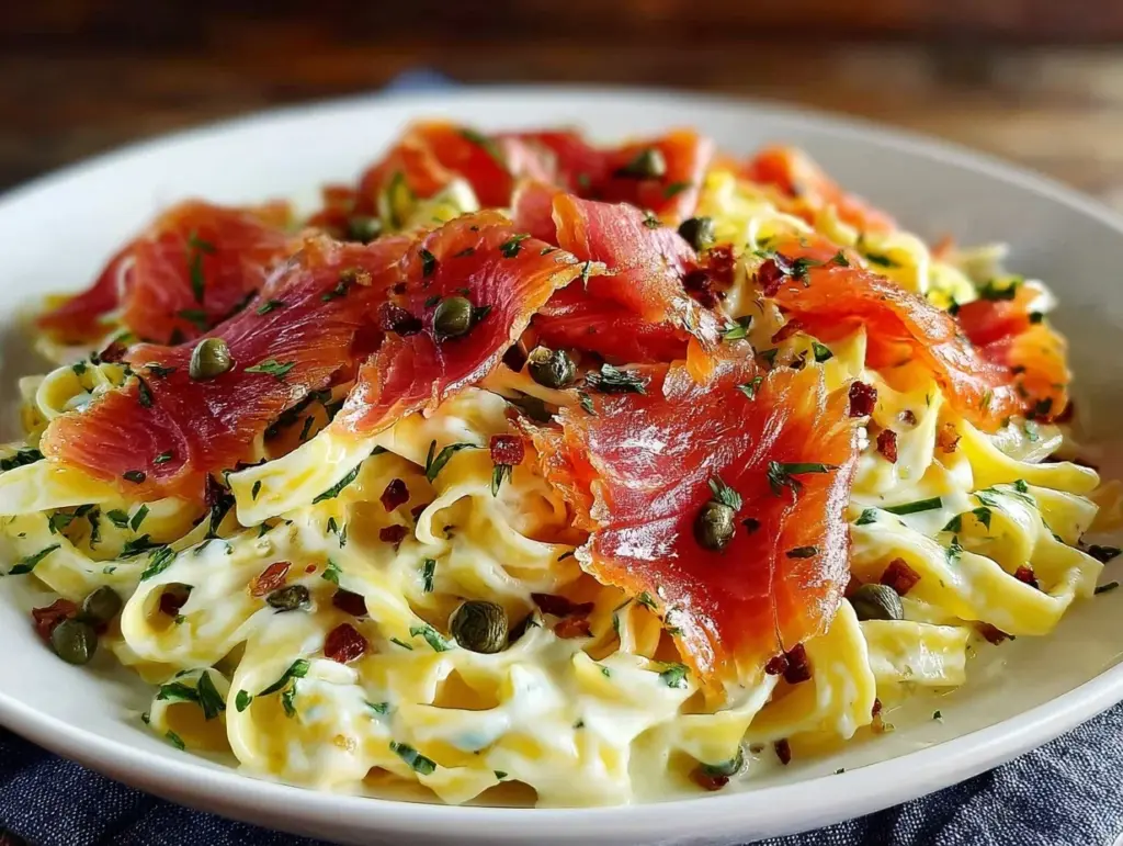 tagliatelles au saumon fumé - featured image