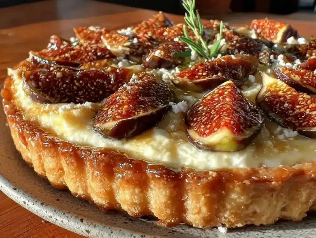 tarte aux figues fraîches crème damande miel de lavande - featured image