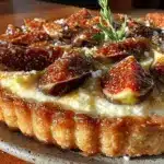 tarte aux figues fraîches crème damande miel de lavande - featured image