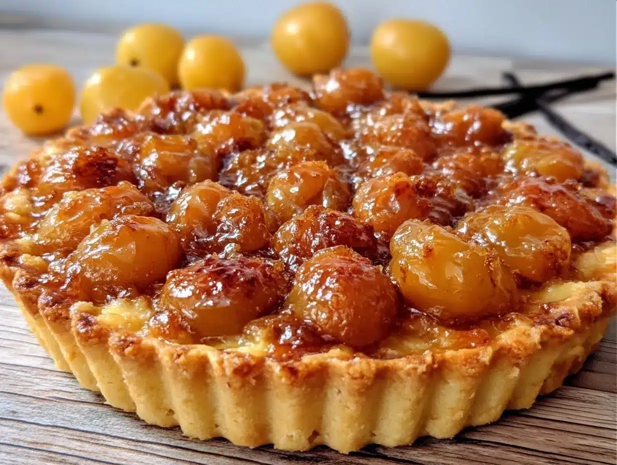 tarte aux mirabelles vanille Bourbon preparation steps