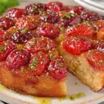 tarte tatin tomates cerises confites pesto basilic - featured image