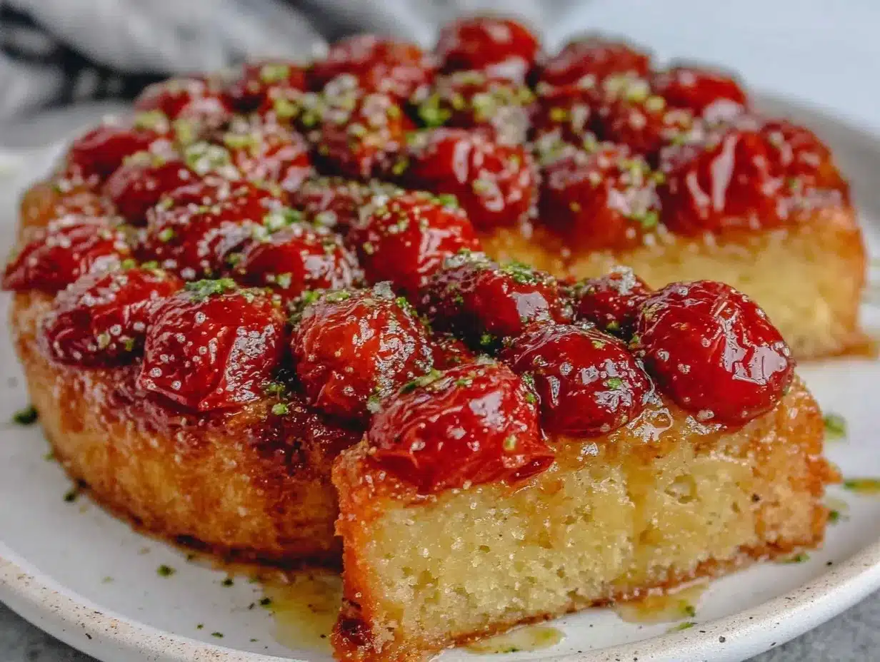 tarte tatin tomates cerises confites pesto basilic preparation steps