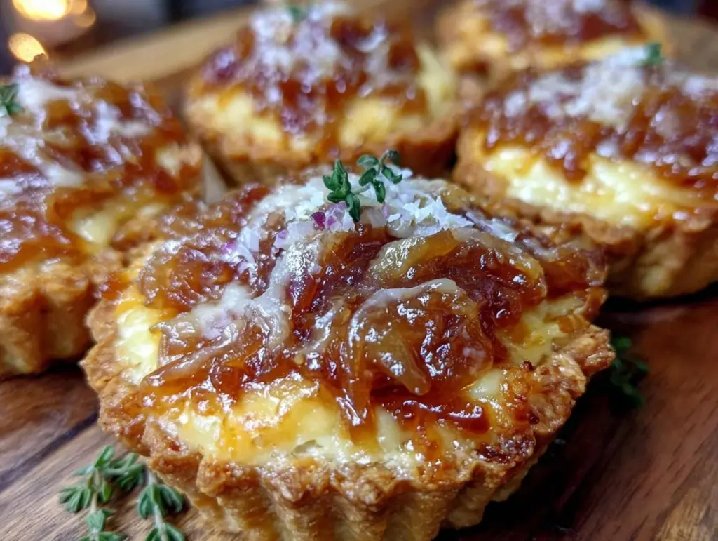 tartelettes aux oignons caramélisés et gruyère - featured image