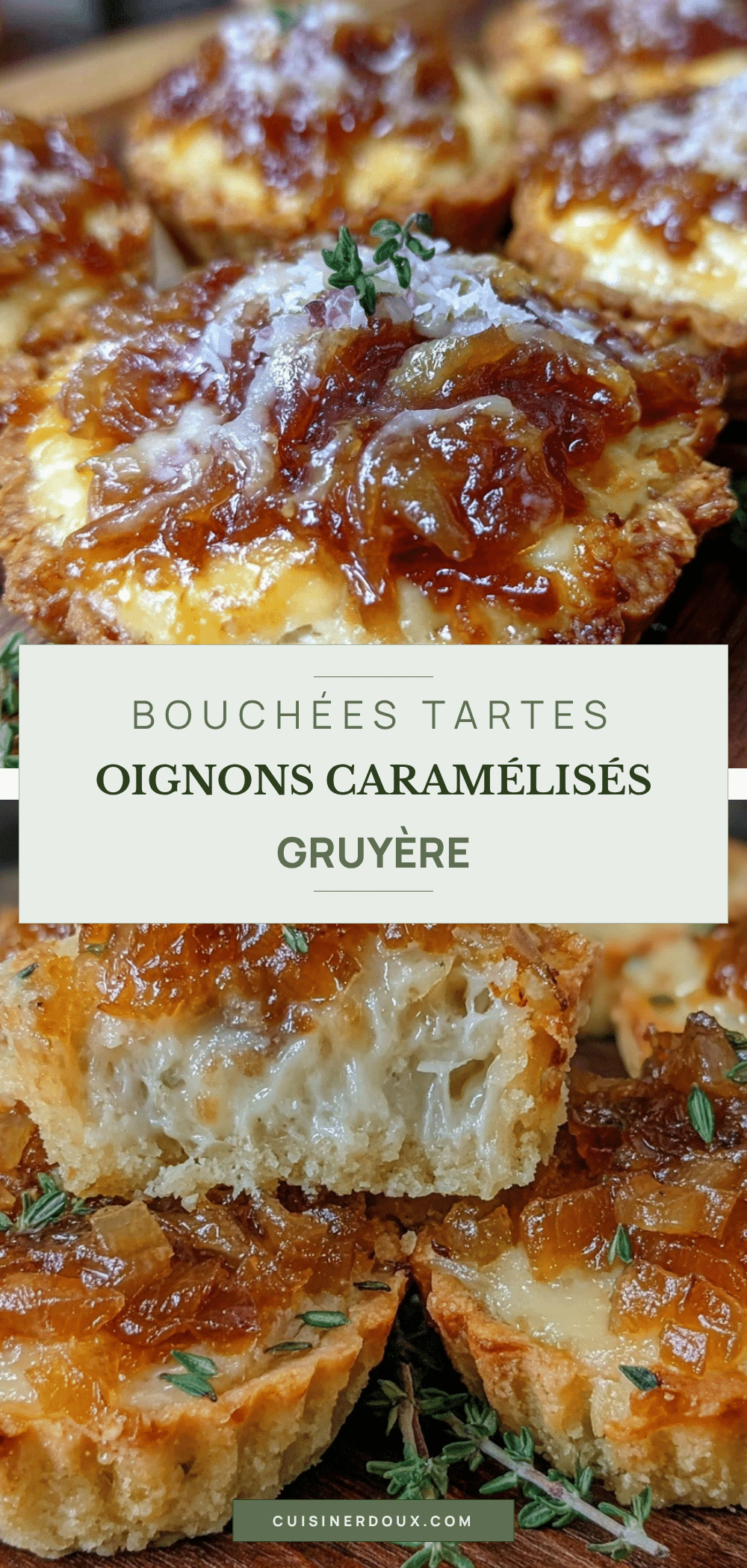 tartelettes aux oignons caramélisés et gruyère recipe