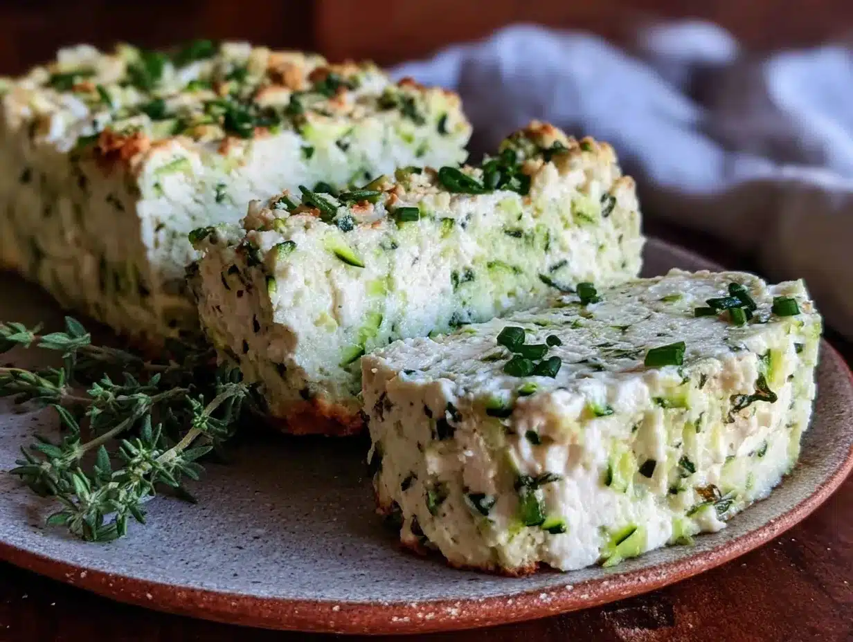 terrine de courgettes aux herbes et fromage de chèvre preparation steps