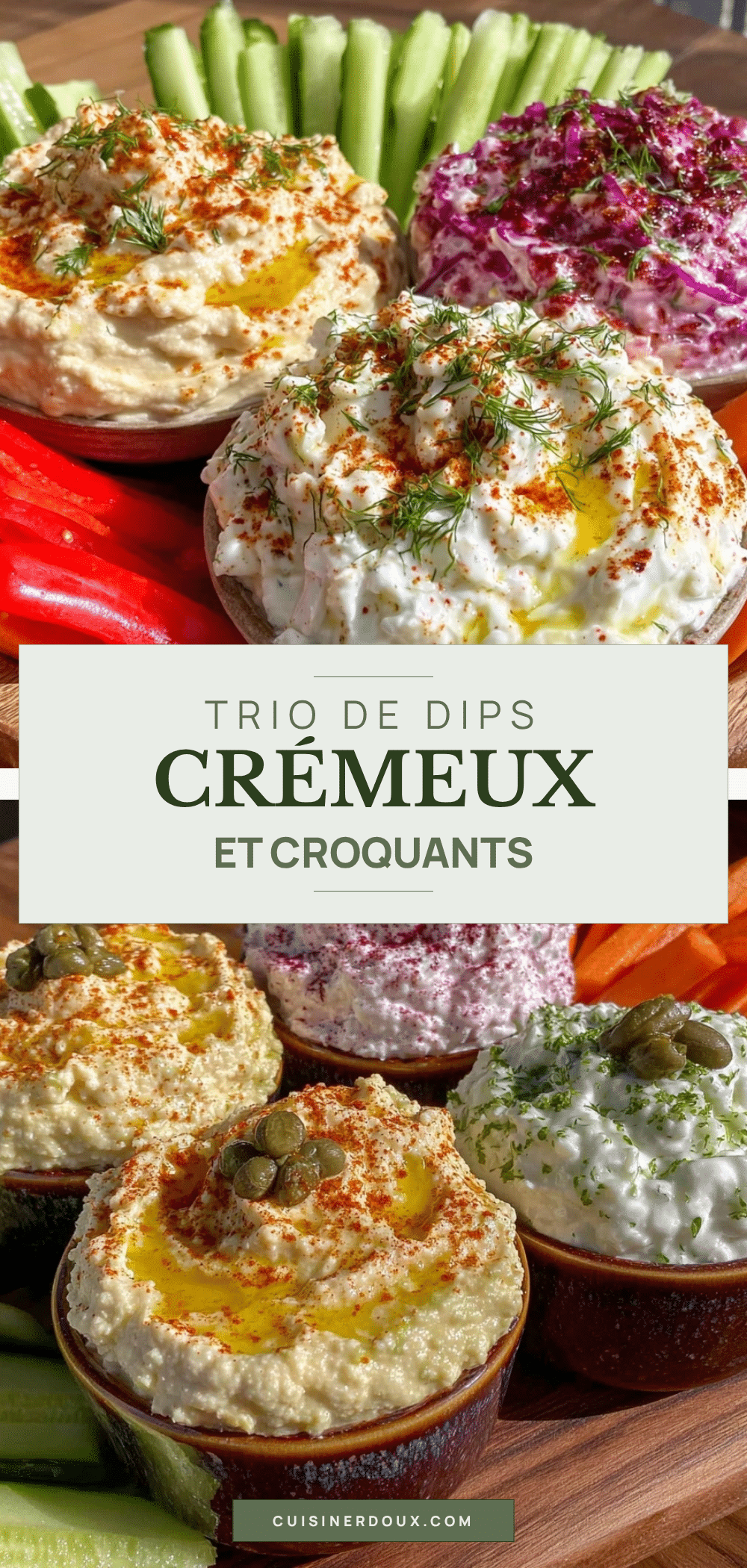 trio de dips houmous tzatziki tarama recipe