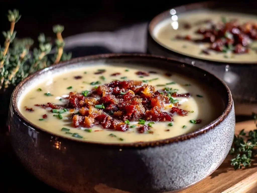 velouté de châtaignes fumé au bacon - featured image