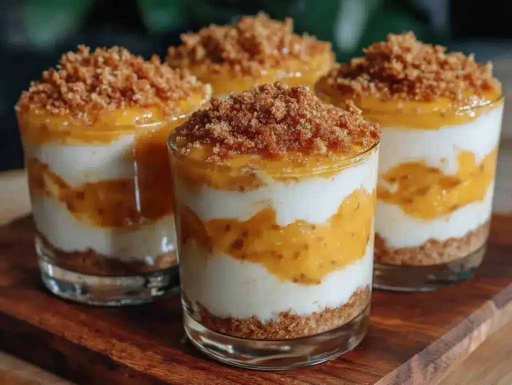 verrines exotiques mangue passion crème coco crumble spéculoos - featured image