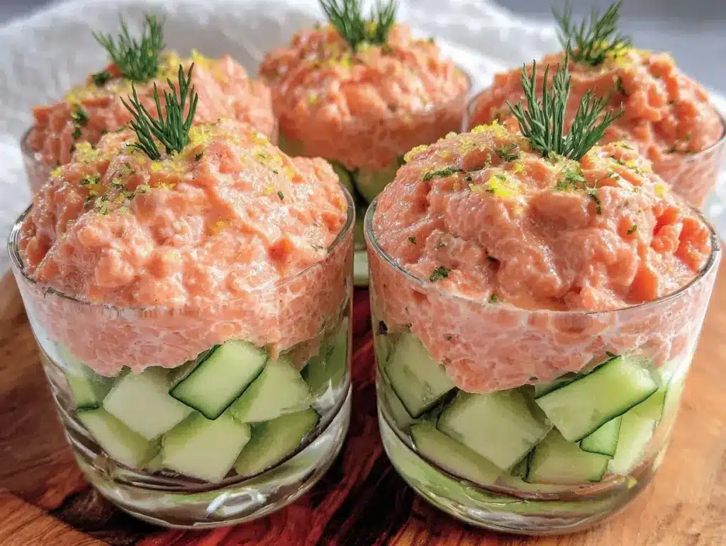 verrines mousse de saumon et concombre - featured image