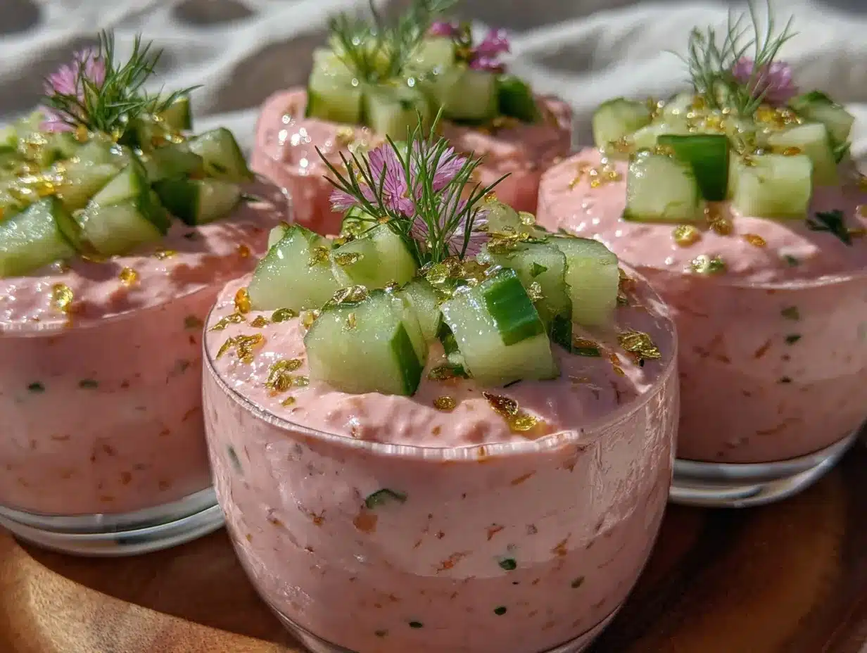 verrines mousse de saumon et concombre preparation steps