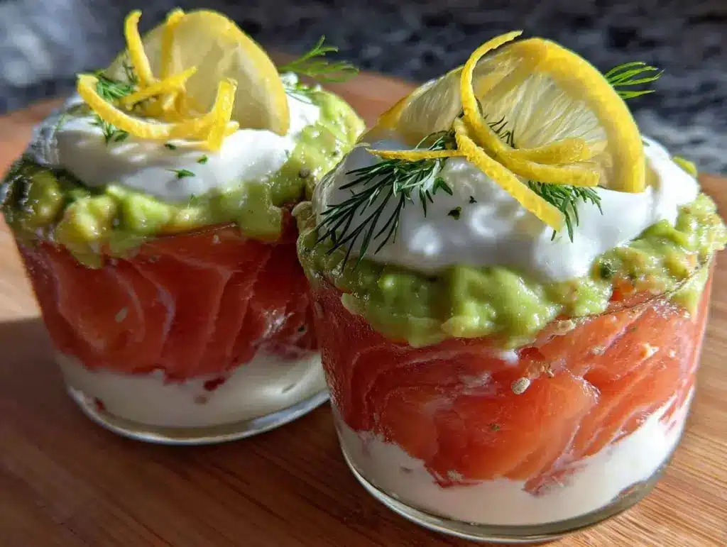 verrines saumon avocat au citron et cream cheese - featured image