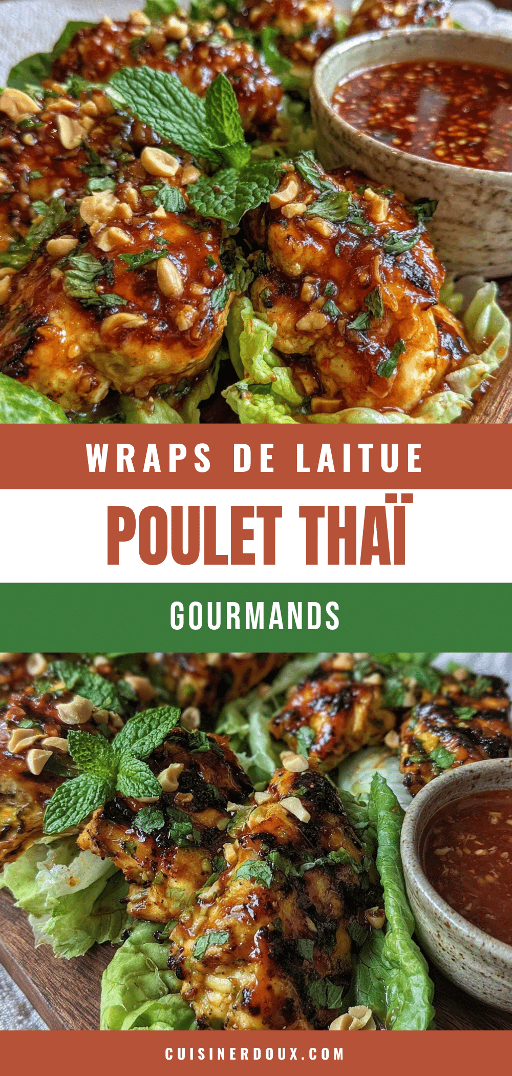 wraps de laitue au poulet thaï recipe