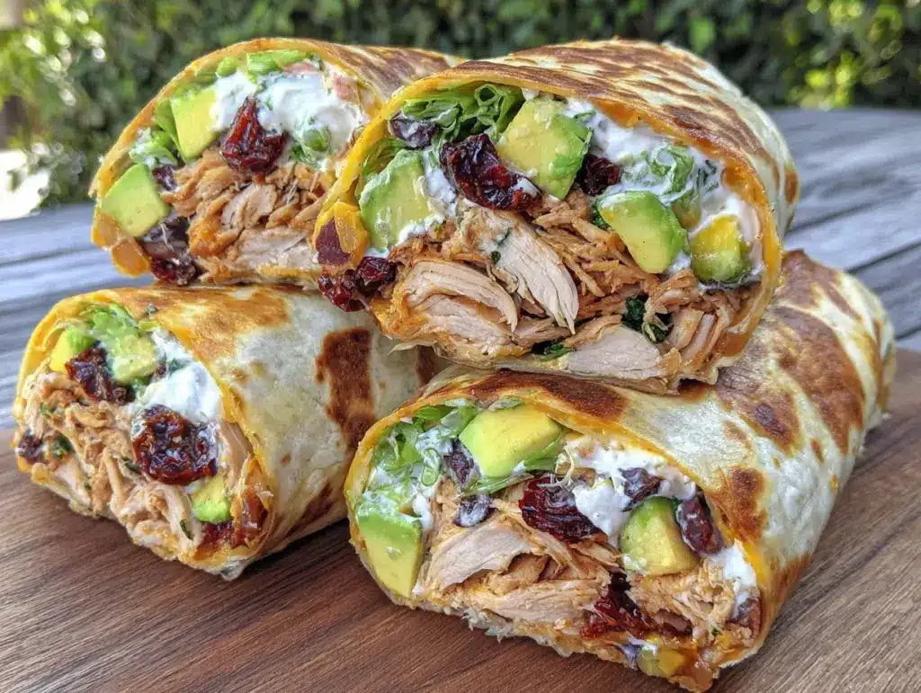 wraps estivaux poulet avocat tomates séchées - featured image