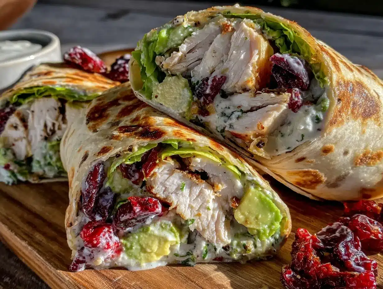 wraps estivaux poulet avocat tomates séchées preparation steps