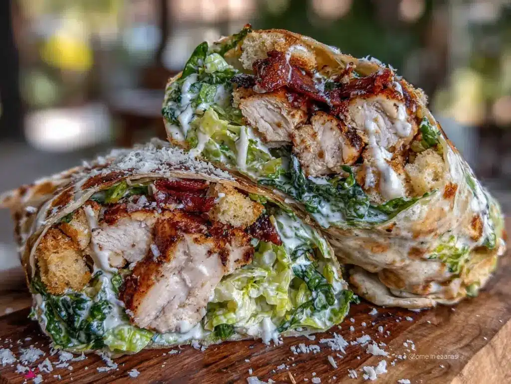 wraps poulet avocat salade césar - featured image