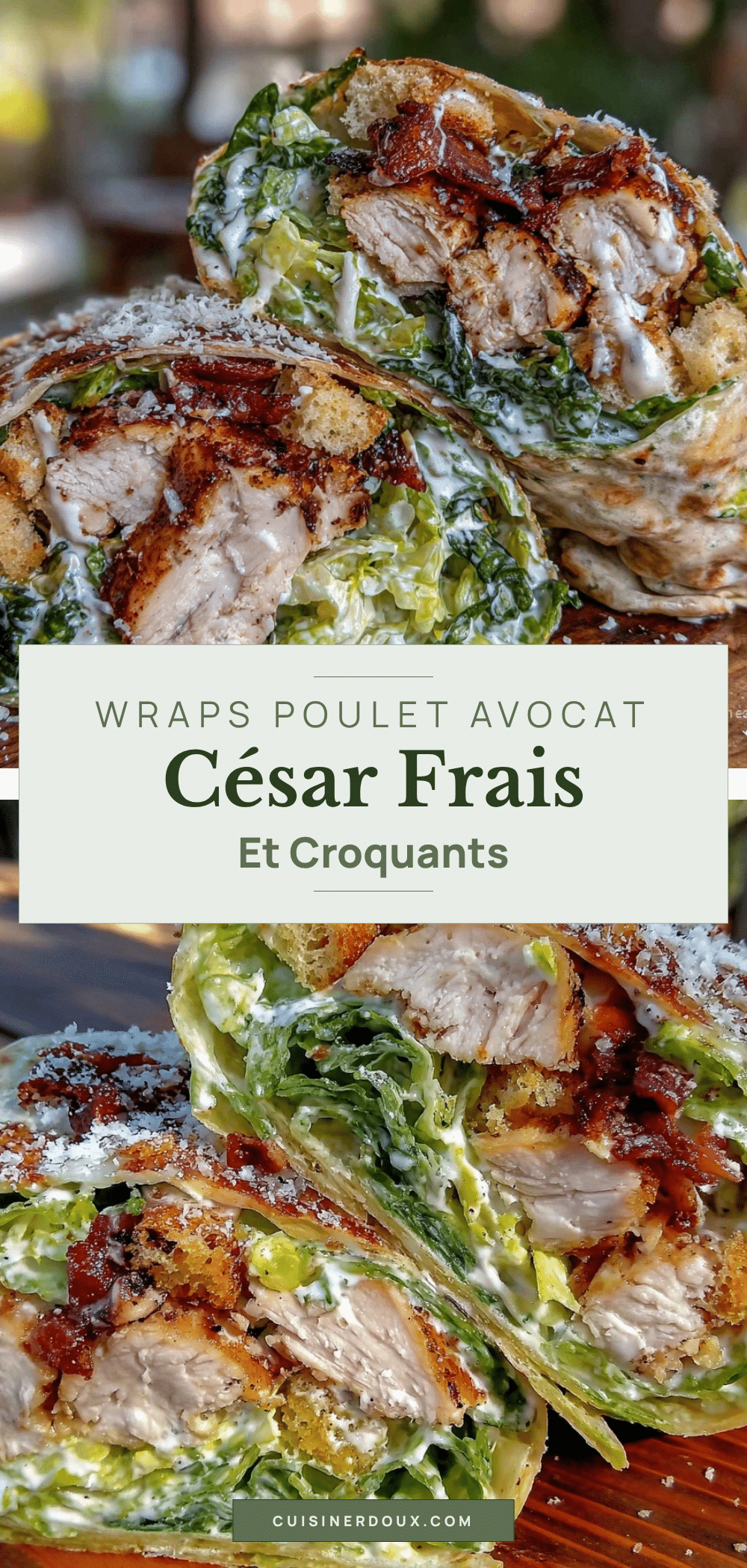 wraps poulet avocat salade césar recipe
