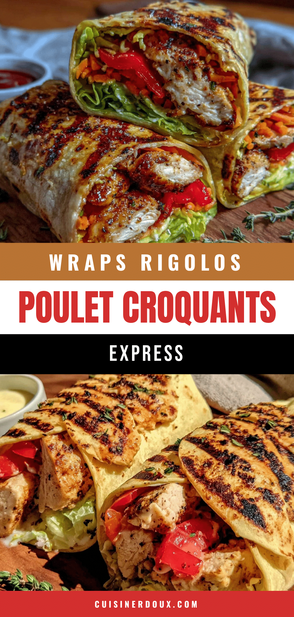 wraps rigolos au poulet express recipe