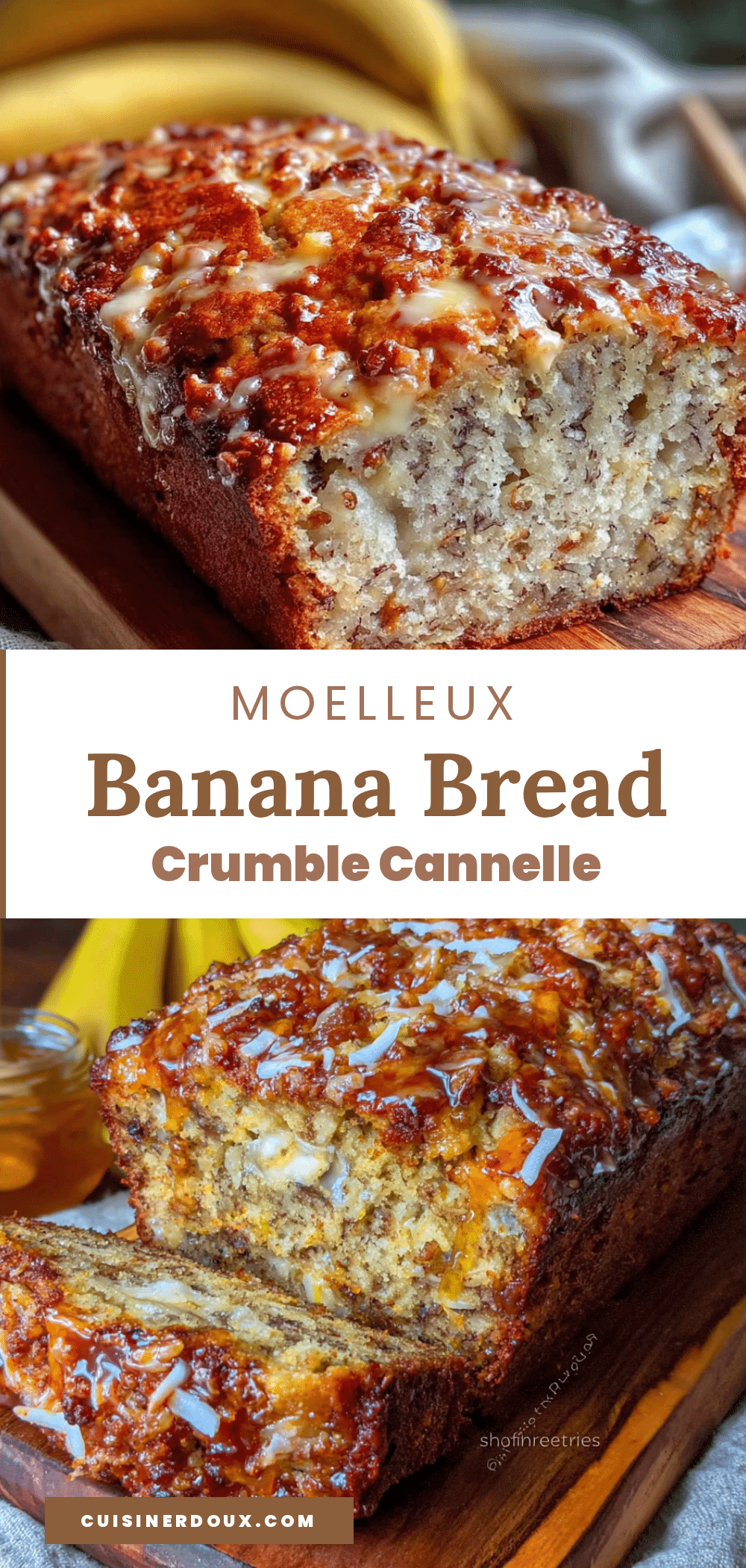 banana bread crumble cannelle facile recipe