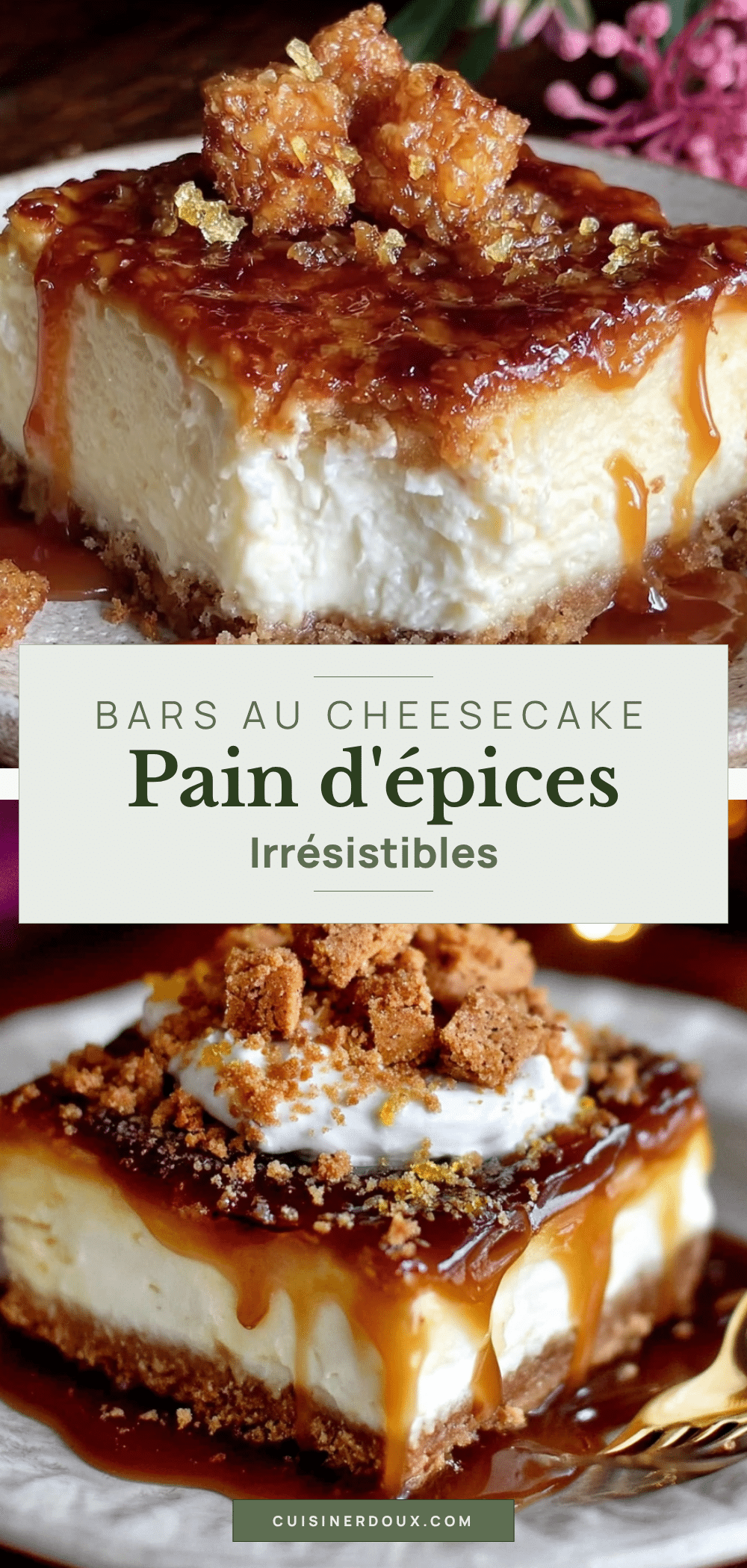 bars au cheesecake pain dépices recipe