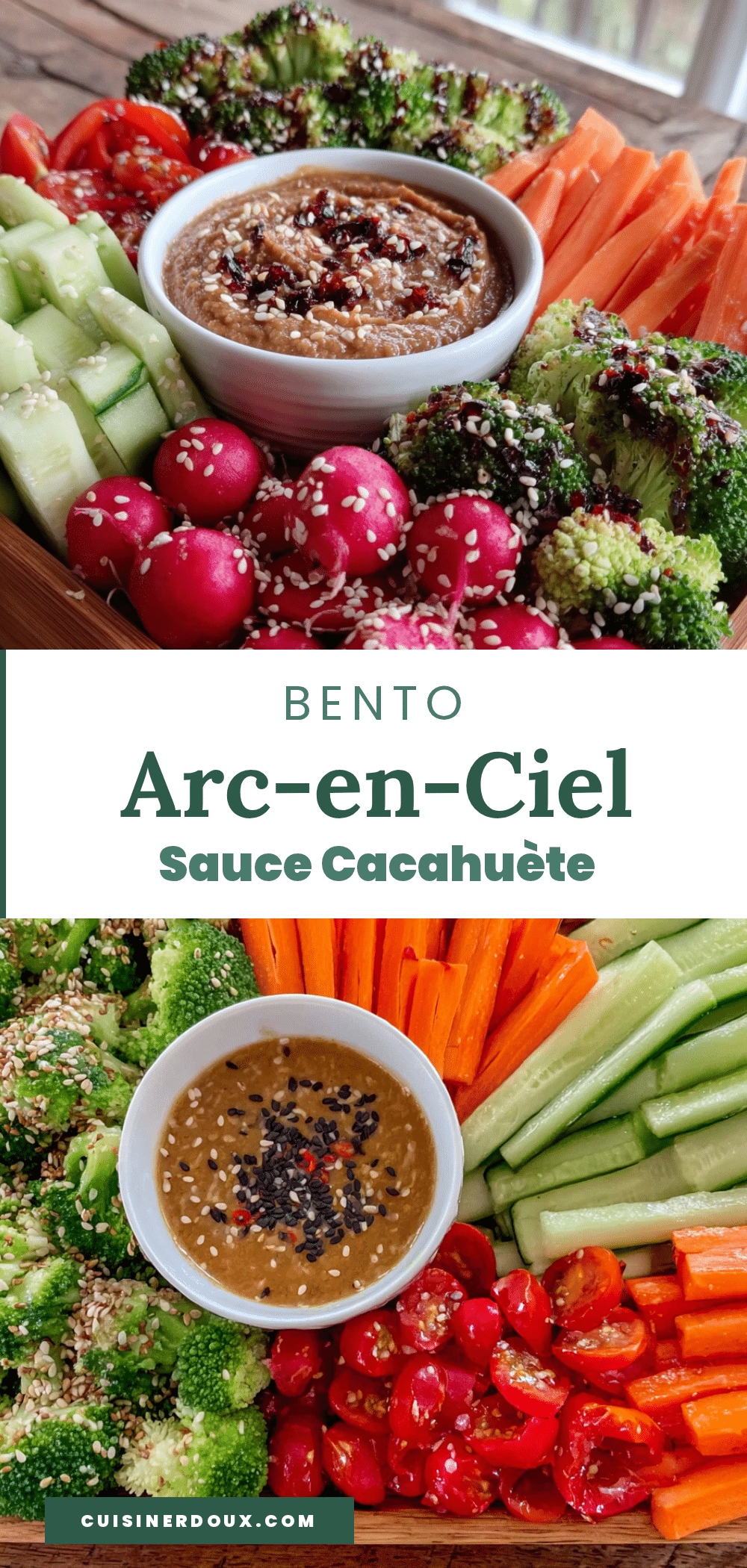 bento arc-en-ciel sauce cacahuète recipe
