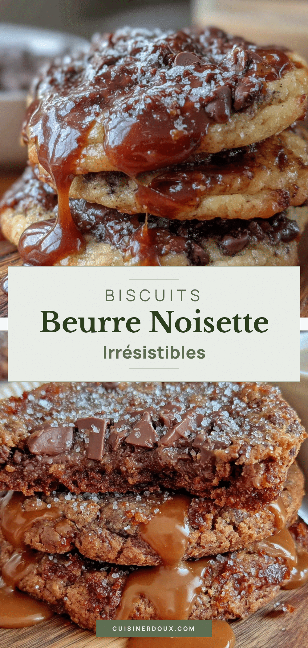 biscuits au beurre noisette aux pépites de chocolat et caramel recipe